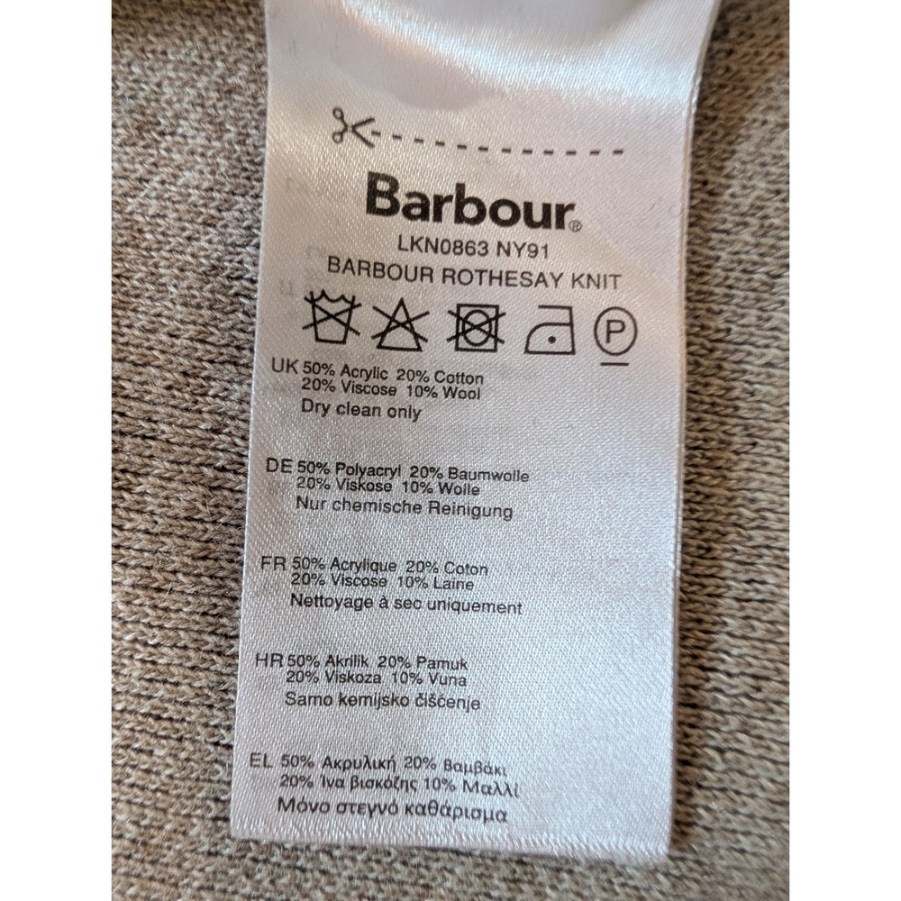 Barbour Womens Rothesay Knit Longline Cardigan Coatigan Sweater M Navy Tartan - Picture 7 of 9
